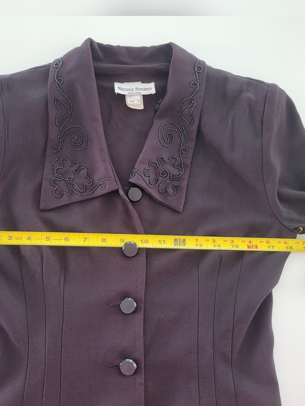 Nicole Studio New York Black Dress Women's 8 Lined Cocktail Vintage - Picture 7 of 11